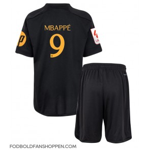 Real Madrid Kylian Mbappe #9 Tredjetrøje Børn 2023-24 Kortærmet (+ Korte bukser)